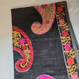 Embroidery Shawl Black