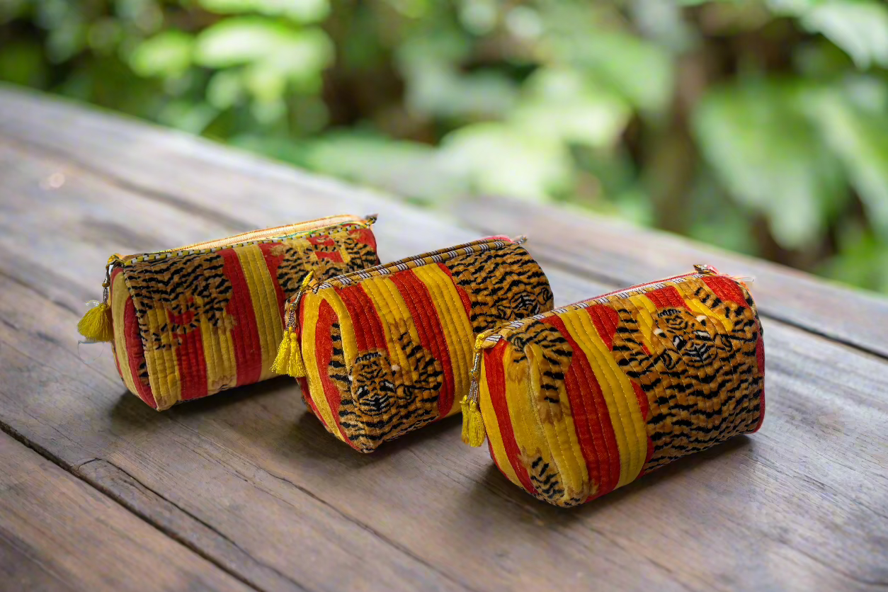 Sunshine Tiger Velvet 3 Piece Travel Set