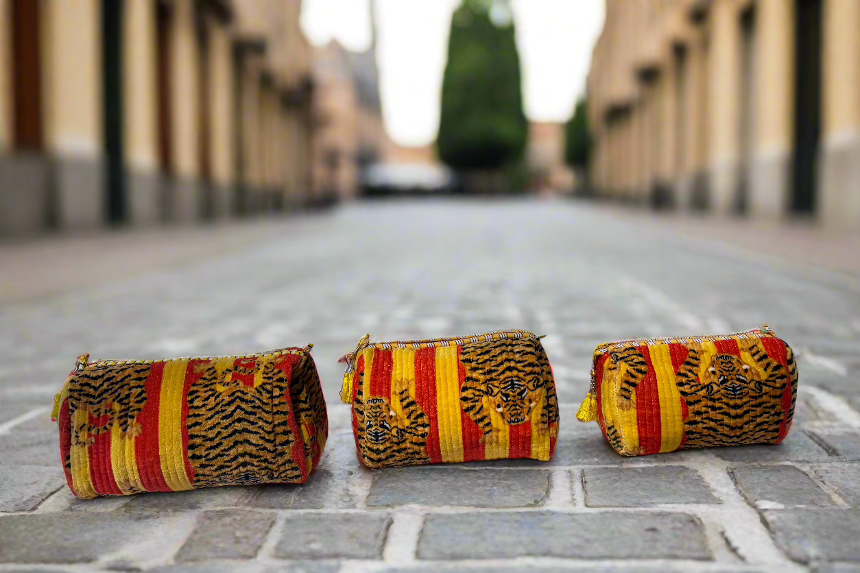 Sunshine Tiger Velvet 3 Piece Travel Set