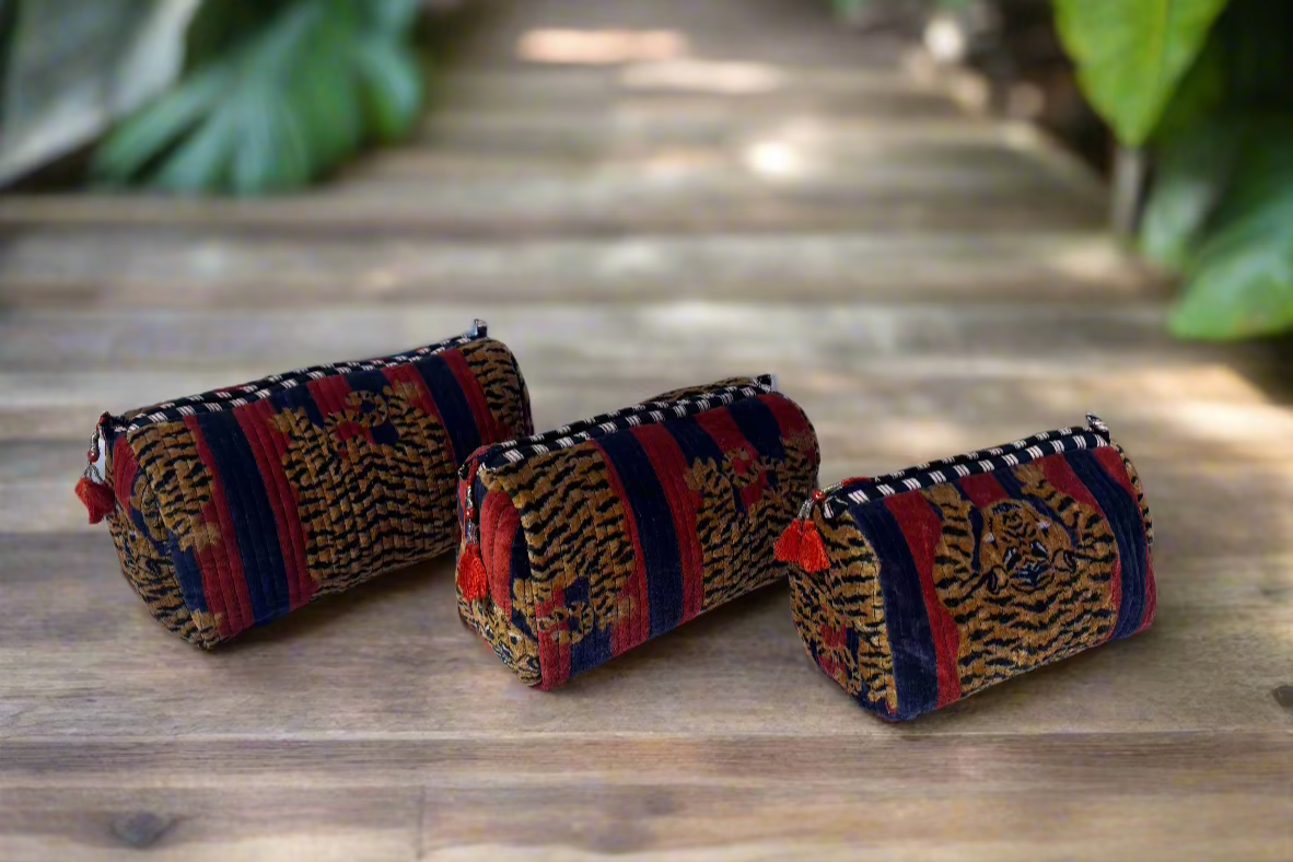 Tibetan Tiger Velvet 3 Piece Travel Set