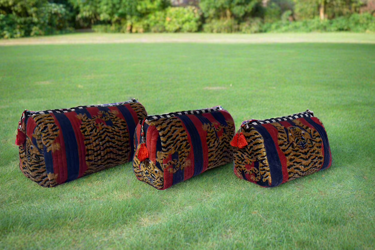 Tibetan Tiger Velvet 3 Piece Travel Set