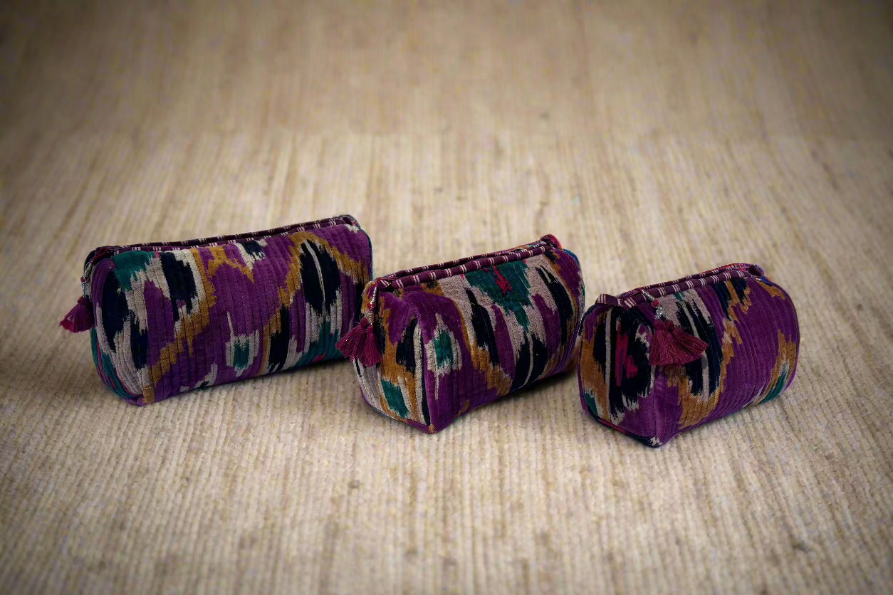 It's Purple Velvet 3 Piece Travel Set
