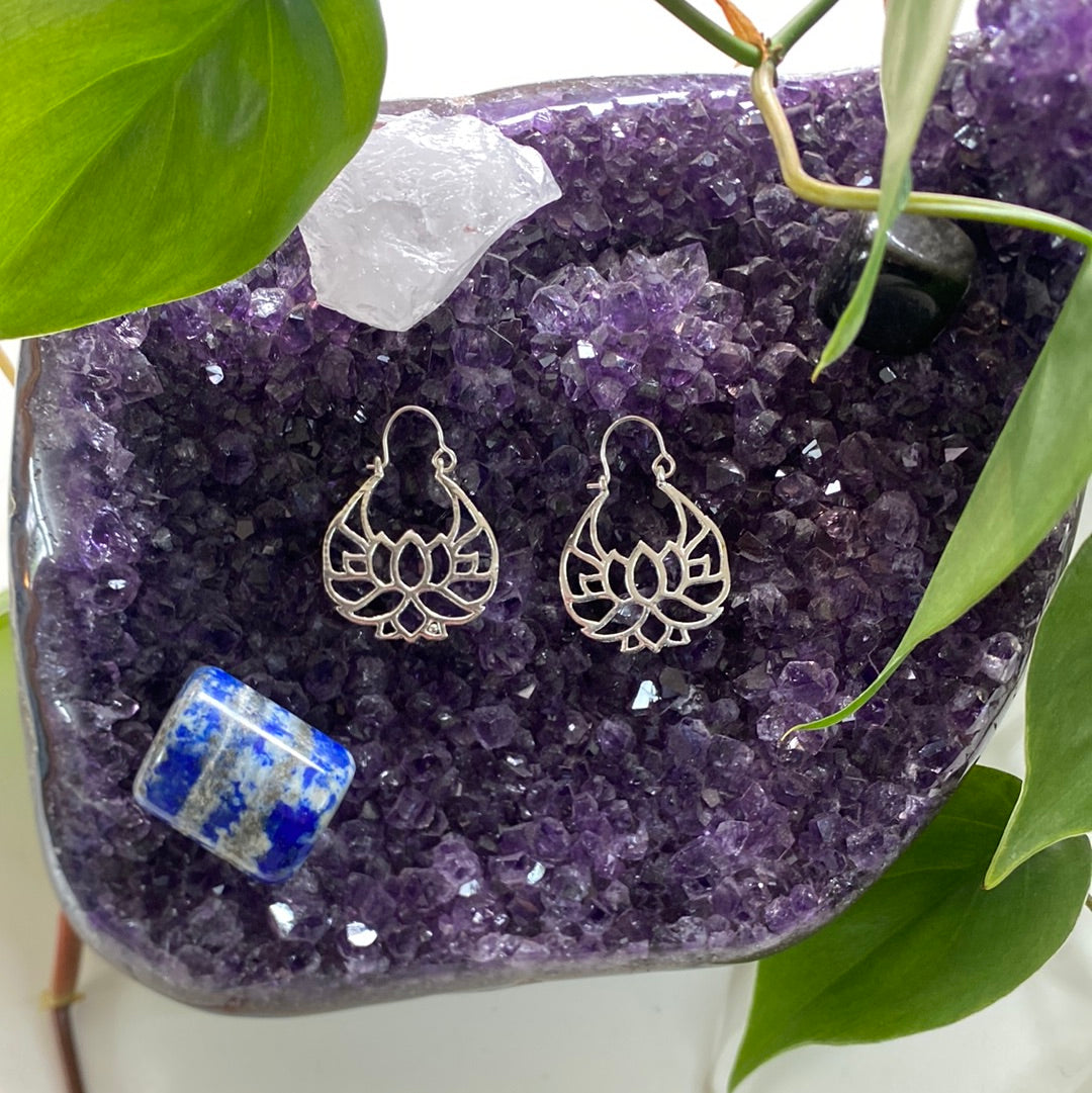 Lotus Blossom Hoop Earrings – Serene & Stylish
