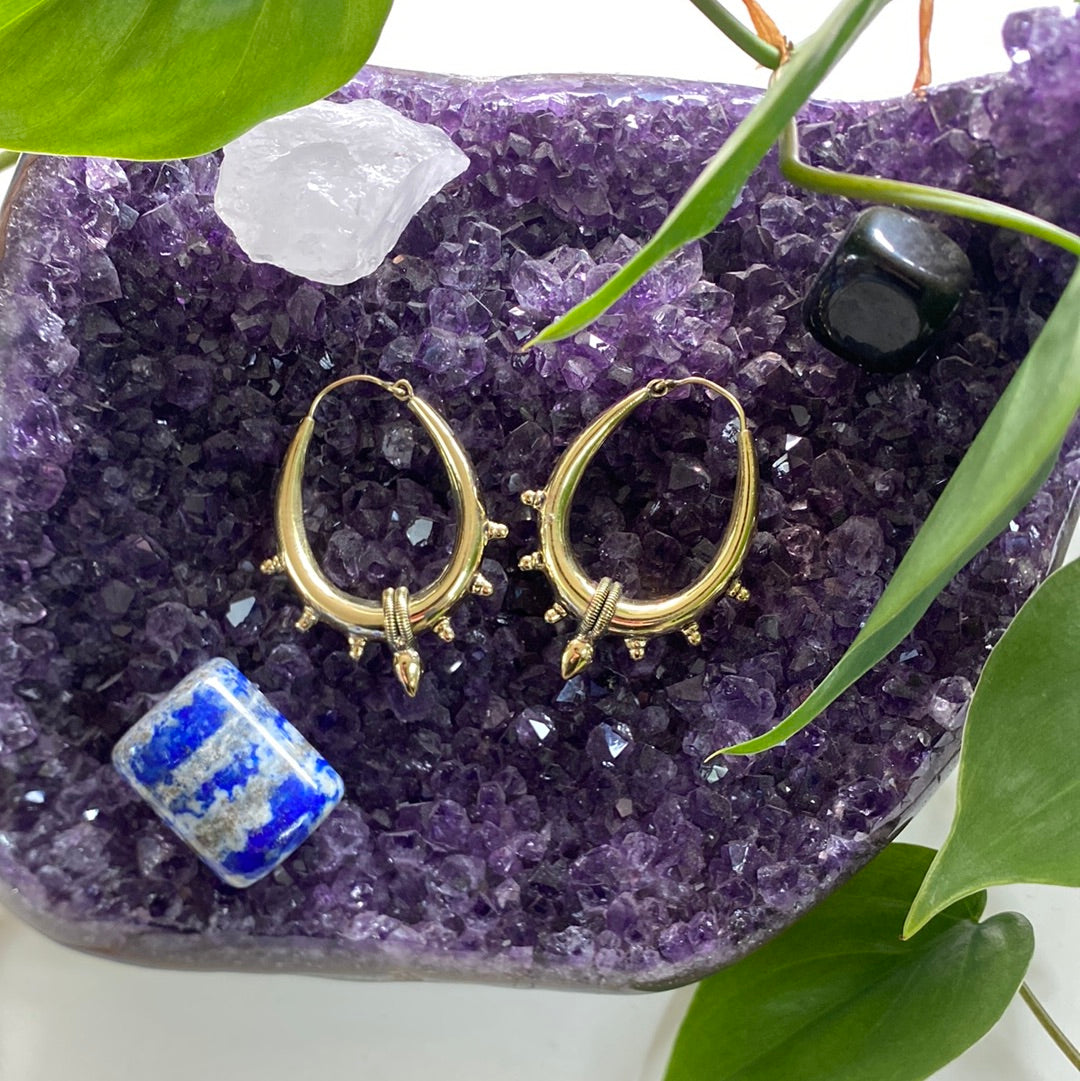 Ornate Teardrop Charm Earrings – Classic & Detailed