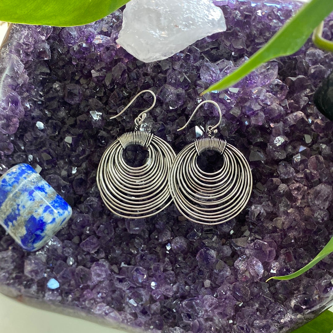 Concentric Charm Circle Earrings – Modern & Striking