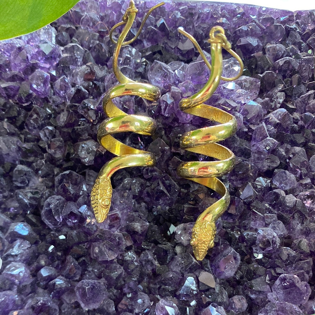 Serpentine Spiral Earrings – Mystical & Graceful