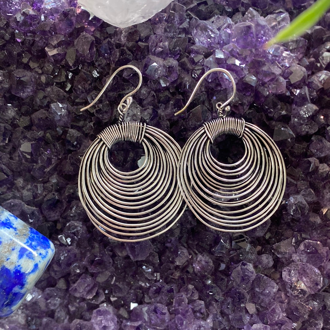 Concentric Charm Circle Earrings – Modern & Striking