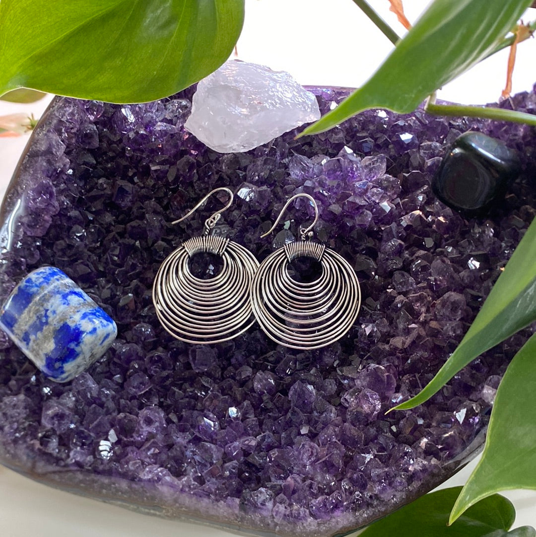 Concentric Charm Circle Earrings – Modern & Striking