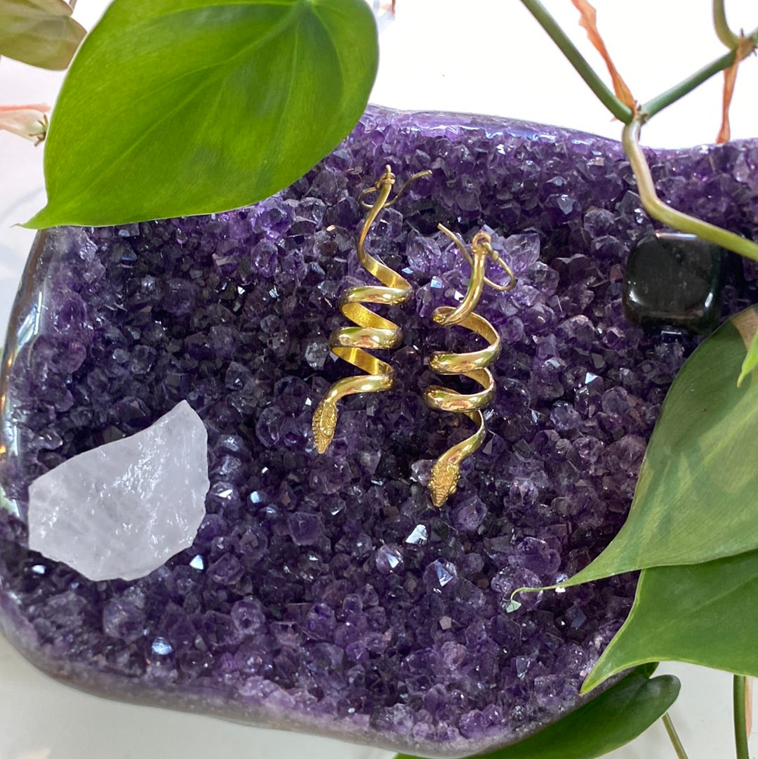 Serpentine Spiral Earrings – Mystical & Graceful