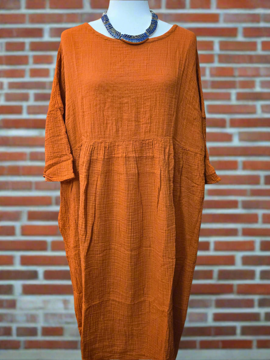 Desert Sunbeam Cotton Linen Dress