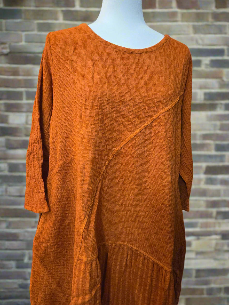 Autumn Whisper Cotton Linen Dress