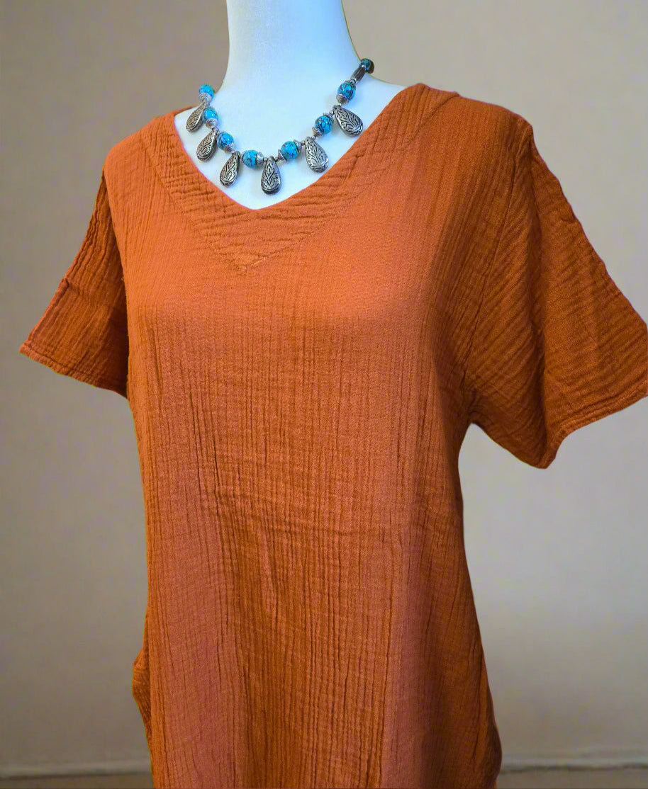 Sienna Sunbeam Cotton Linen Dress