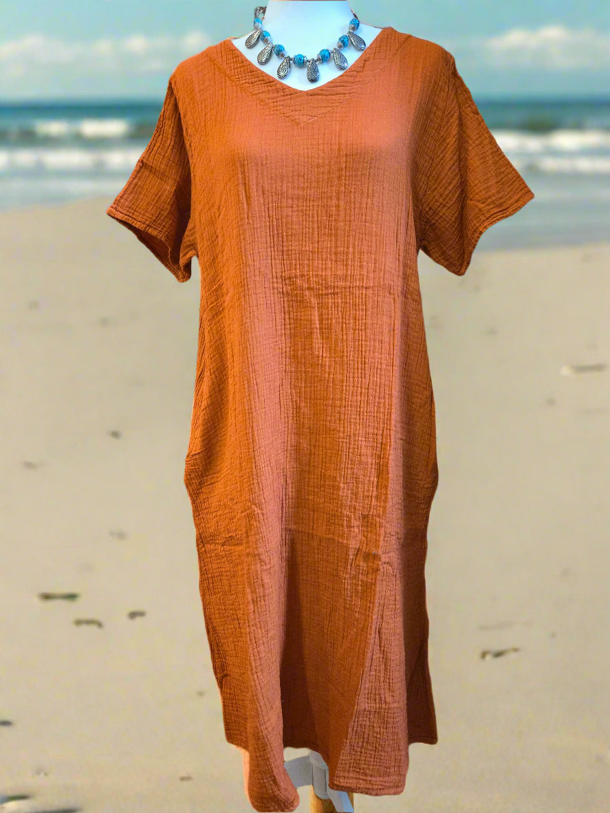 Sienna Sunbeam Cotton Linen Dress