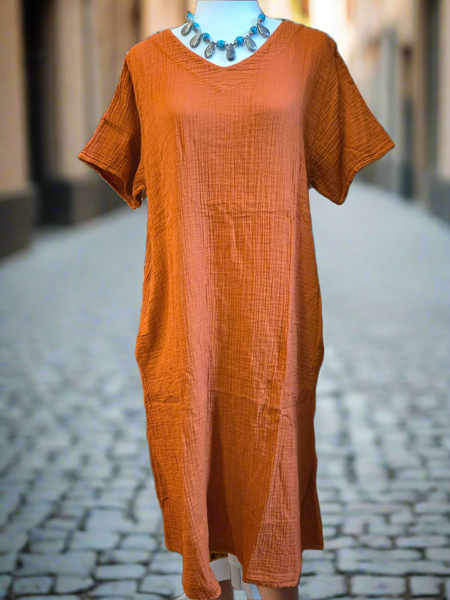 Sienna Sunbeam Cotton Linen Dress