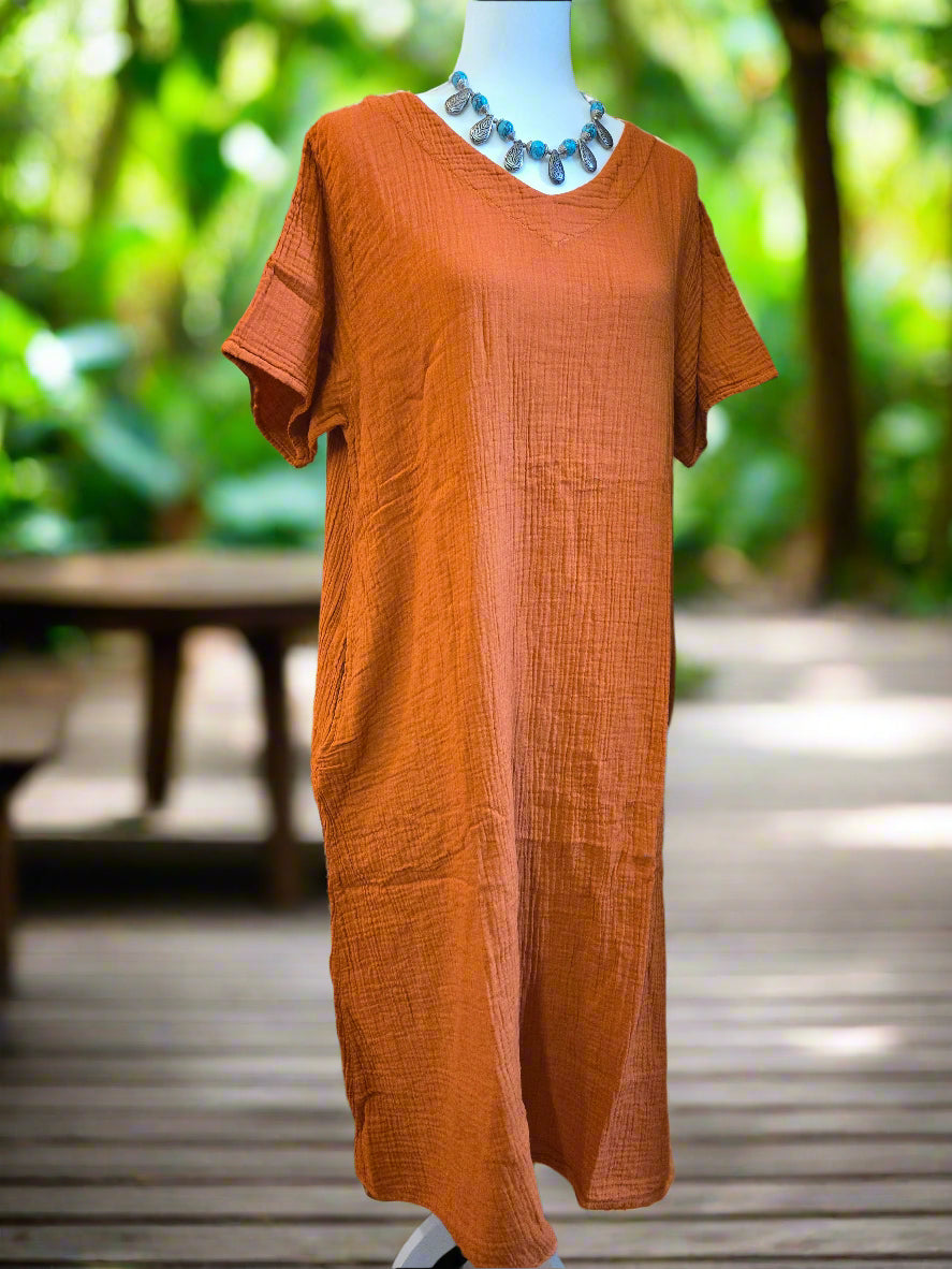 Sienna Sunbeam Cotton Linen Dress