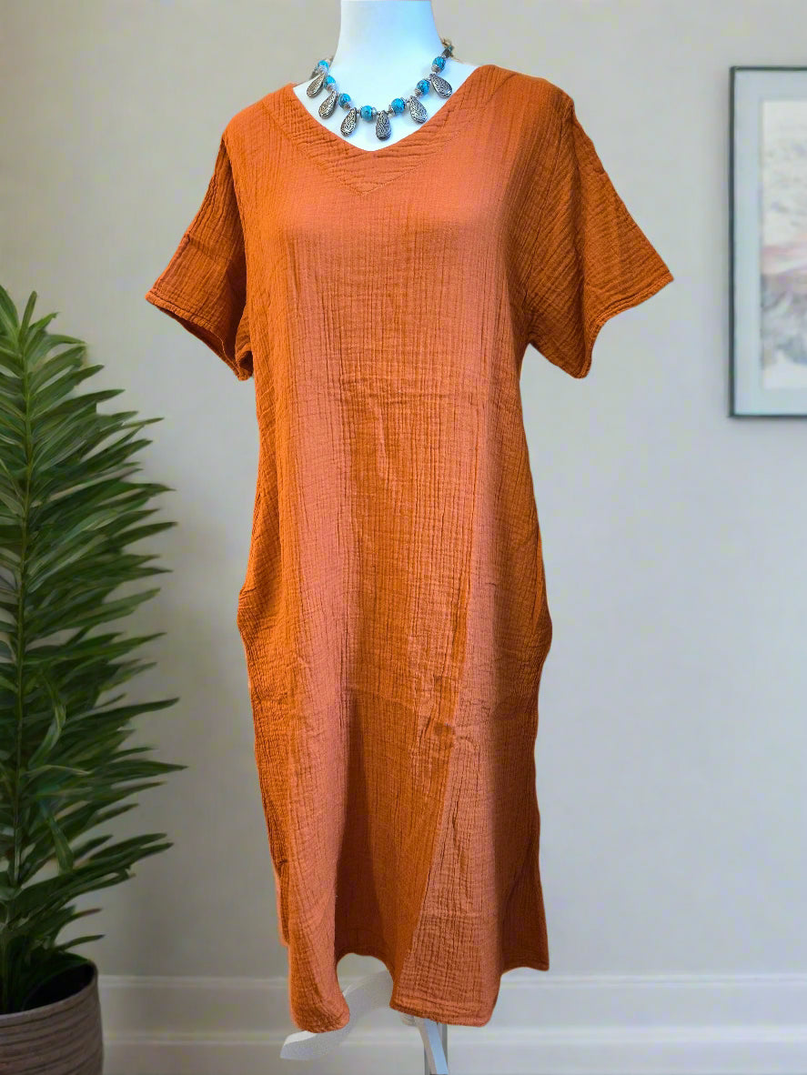 Sienna Sunbeam Cotton Linen Dress