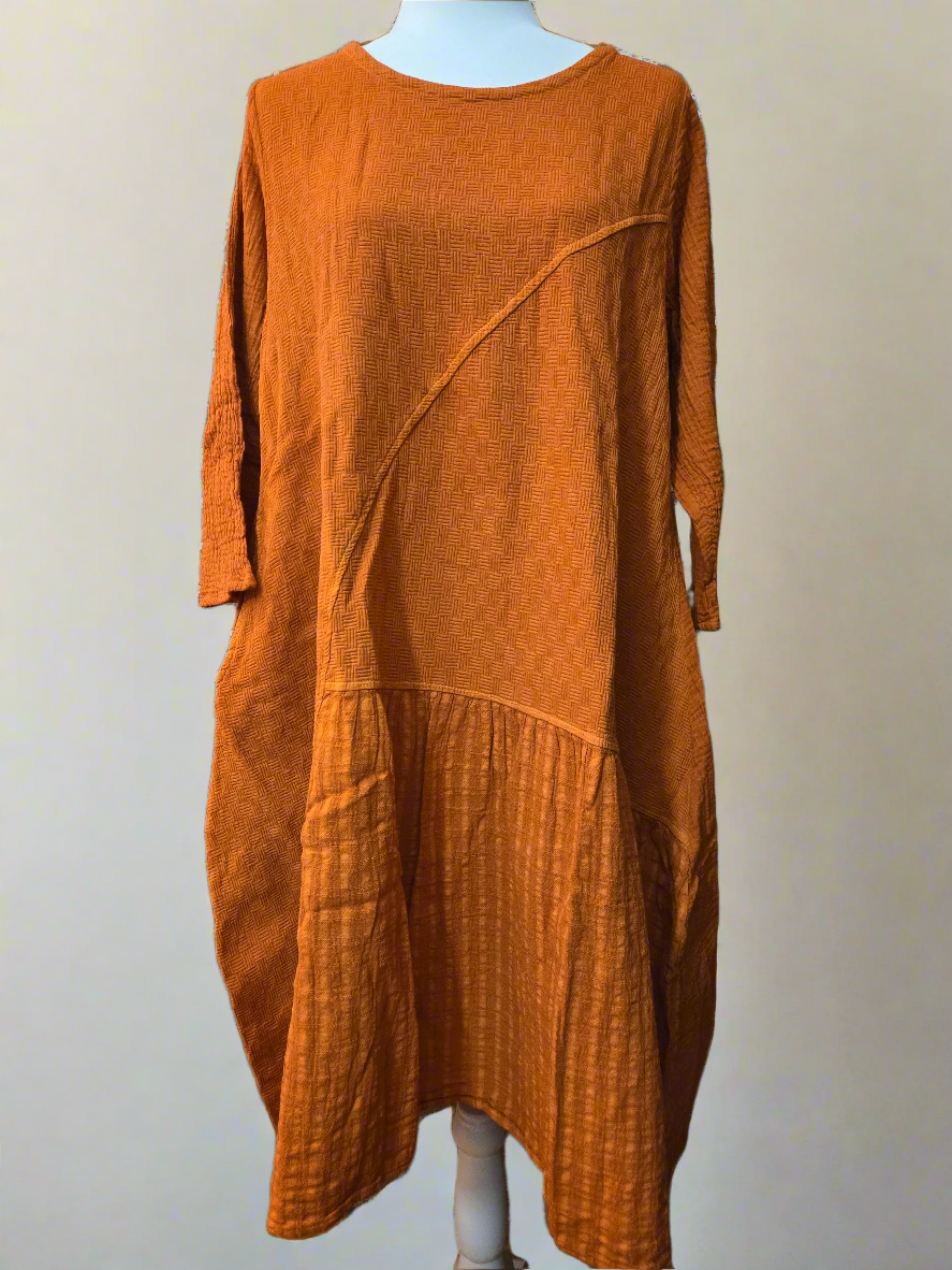 Autumn Whisper Cotton Linen Dress