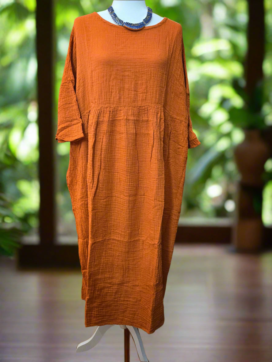 Desert Sunbeam Cotton Linen Dress