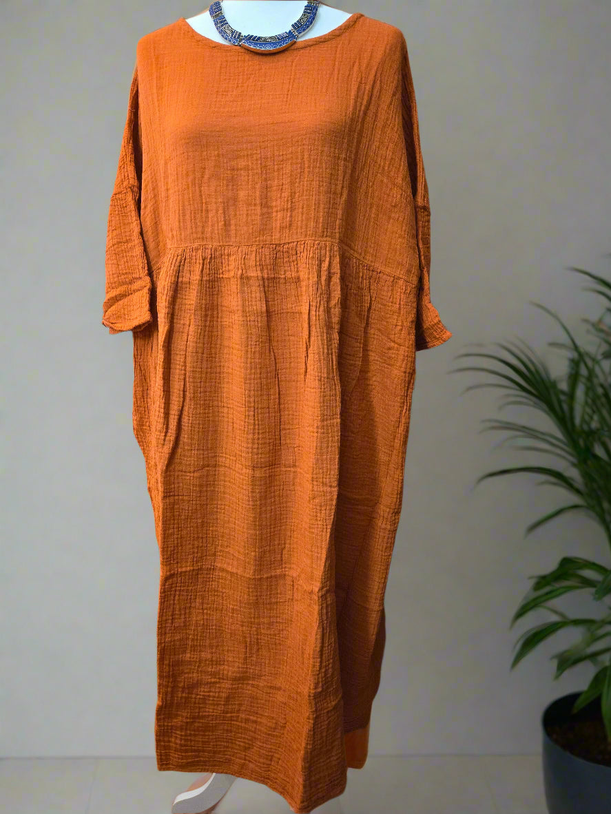 Desert Sunbeam Cotton Linen Dress