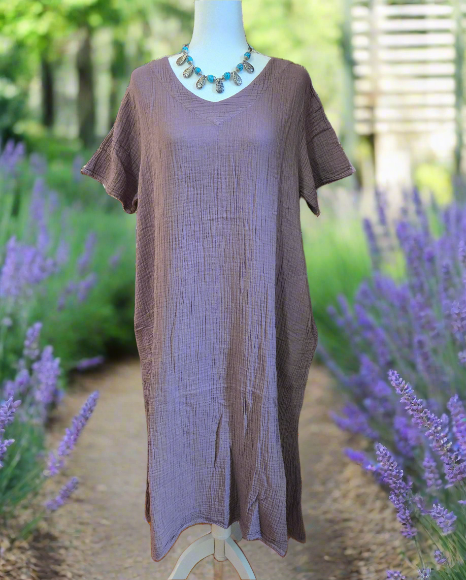 Cotton Linen Plain Color Dresses