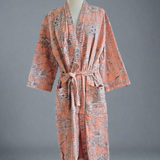 Coral Blossom Kantha Robe