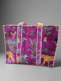 Tropical Purple Majesty Velvet Tote Bag