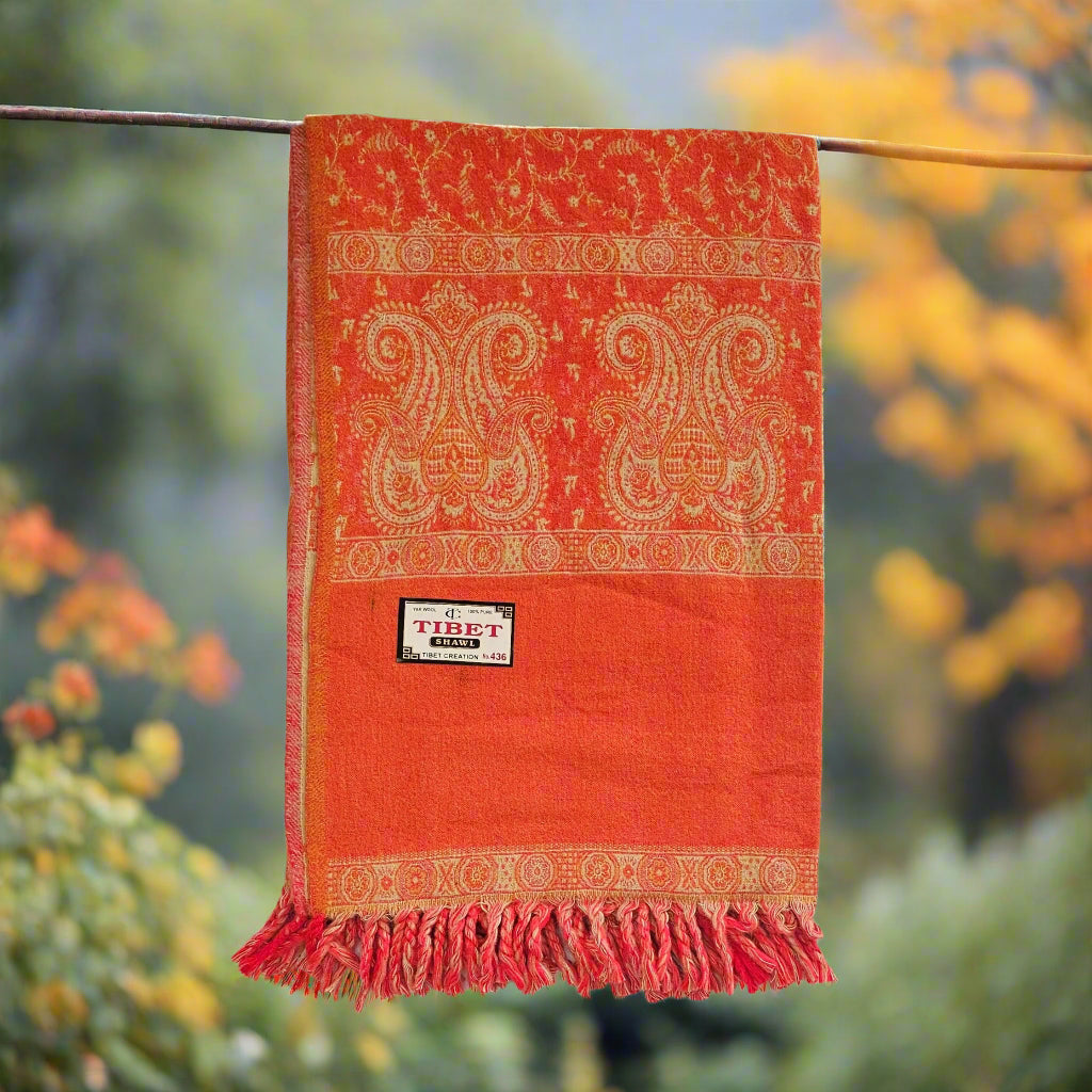 The Orange Shade Shawl