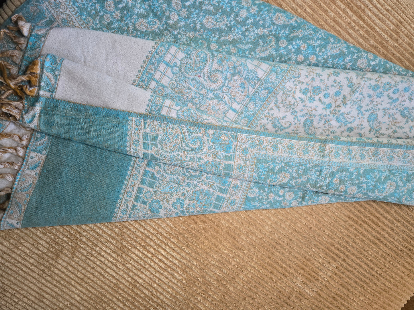 Deep Ocean stunning Yak Wool Shawl