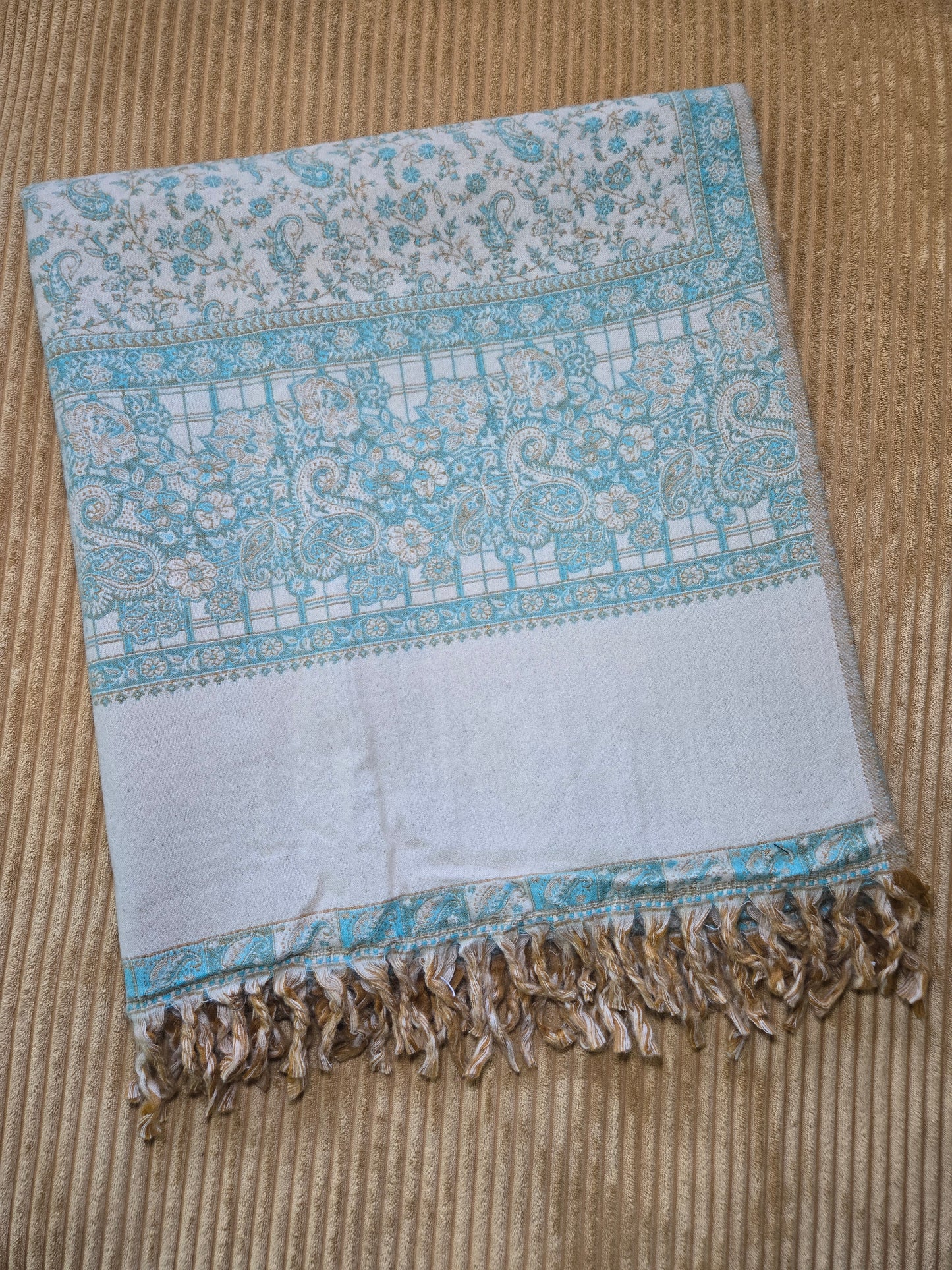 Deep Ocean stunning Yak Wool Shawl