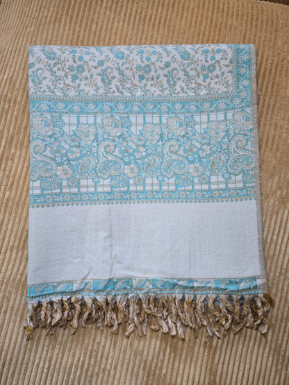 Deep Ocean stunning Yak Wool Shawl