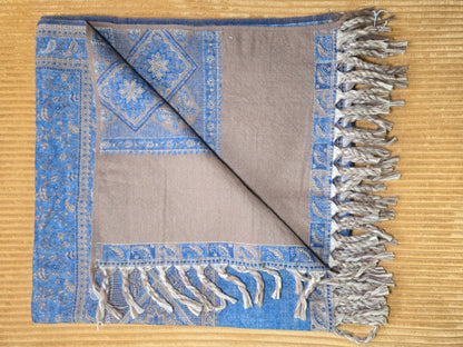 The Denim Yak Wool Shawl