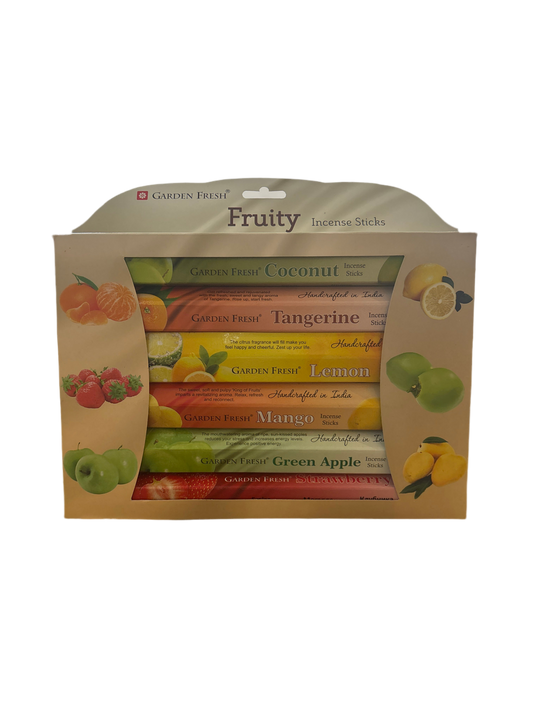 Incense sticks fruity incense garden fresh handcrafted in India green apple mango lemon tangerine coconut strawberry 