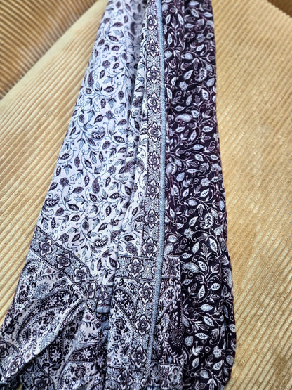 Brown Is the New Black handwoven yak wool shawl wrap, weave close-up