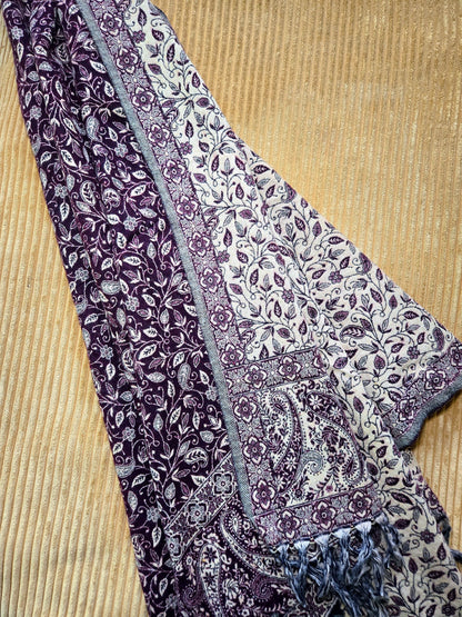 Elegant Burgundy handwoven yak wool shawl wrap, texture