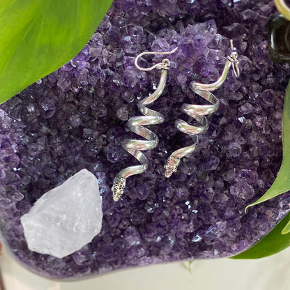 Serpentine Spiral Earrings – Mystical & Sleek