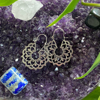 Sacred Mandala Lace Earrings – Spiritually Inspired