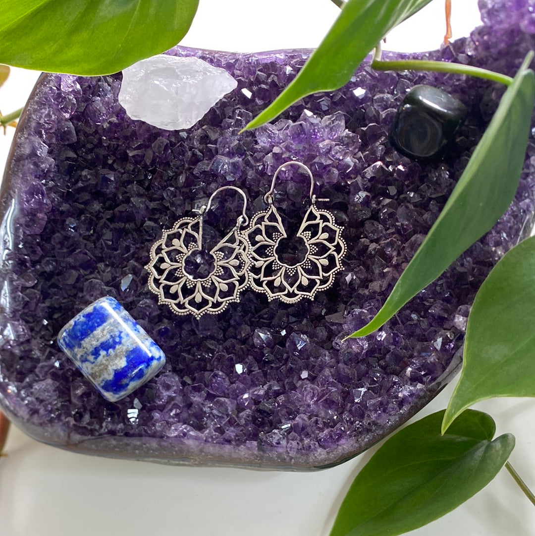 Sacred Mandala Lace Earrings – Spiritually Inspired