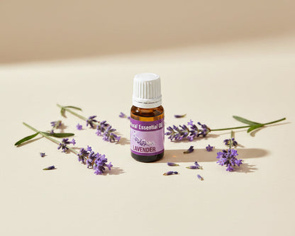 Lavender essential oil 10ml amber glass bottle