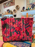 Tropical Rouge Velvet Tote Bag