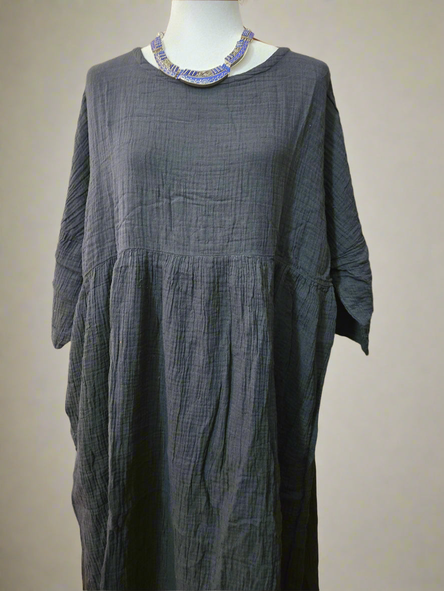 Midnight Muse Cotton Linen Dress