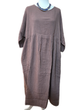Misty Mauve Cotton Linen Dress