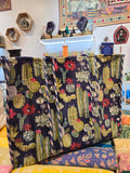 Midnight Cacti Velvet Tote Bag