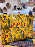 Desert Sun Cacti Velvet Tote Bag