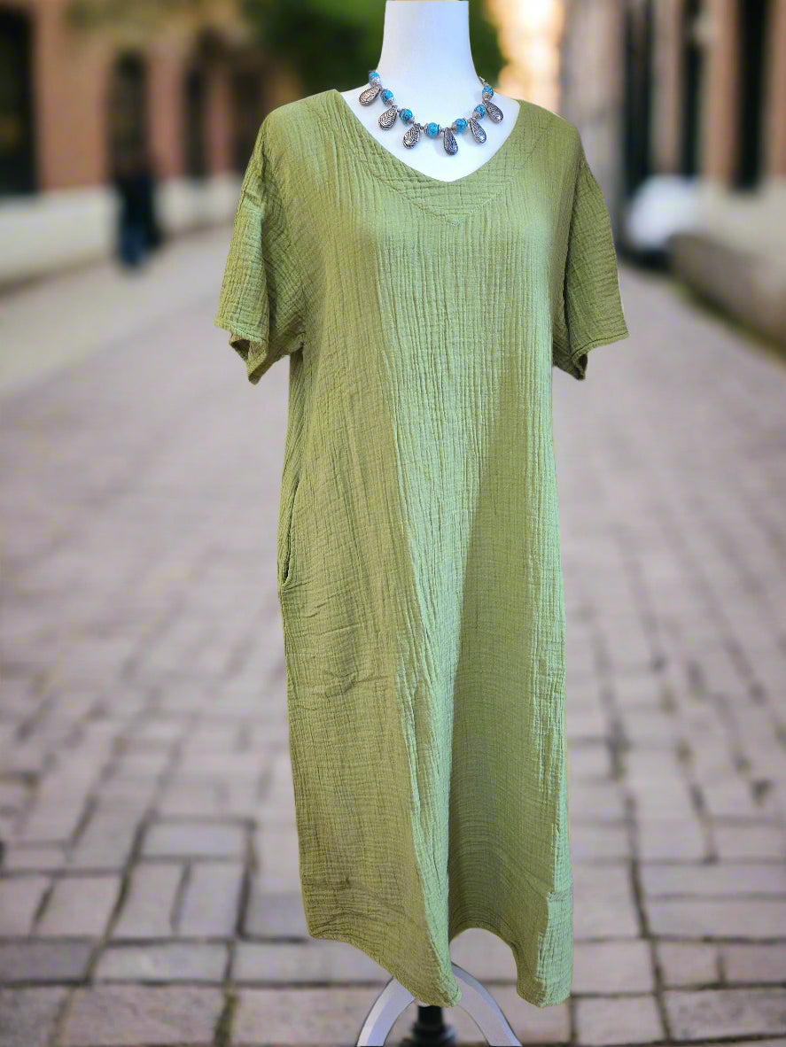 Meadow Breeze Cotton Linen Dress