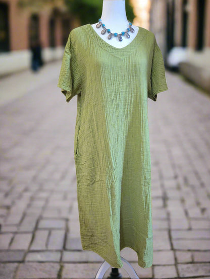 Meadow Breeze Cotton Linen Dress