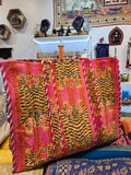 Untamed Tiger Velvet Tote Bag