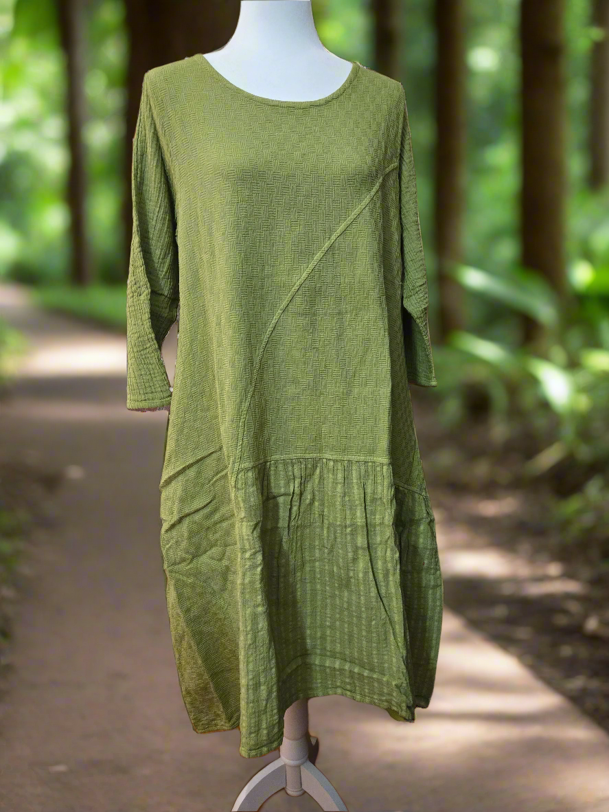 Meadow Mist Cotton Linen Dress