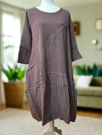 Mystic Twilight Cotton Linen Dress