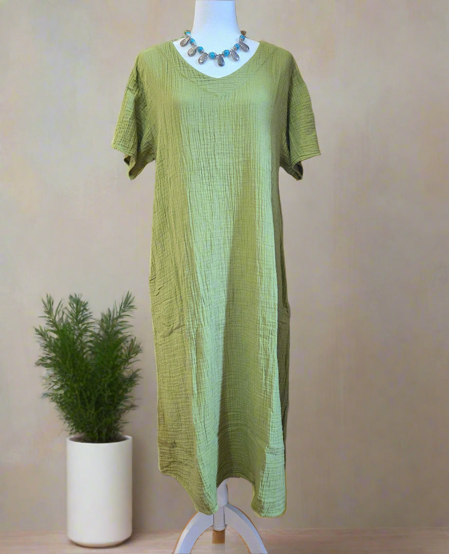 Meadow Breeze Cotton Linen Dress