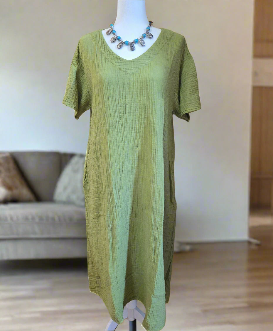 Meadow Breeze Cotton Linen Dress